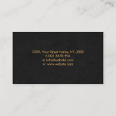 Carte De Visite Papillon Abstrait à encre dorée (Dos)