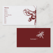 Carte De Visite Papillon - affaires (Devant / Derrière)