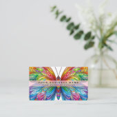 Carte De Visite Papillon arc-en-ciel (Debout devant)