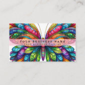 Carte De Visite Papillon arc-en-ciel (Devant)