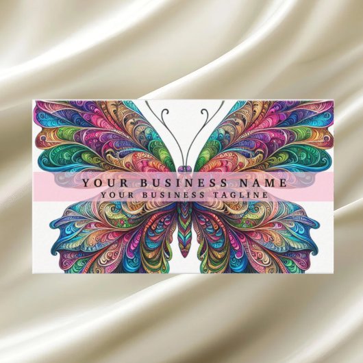 Carte De Visite Papillon Arc-en-ciel