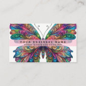 Carte De Visite Papillon arc-en-ciel (Devant)