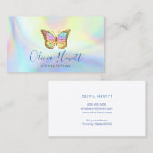 Carte De Visite Papillon arrière - plan holographique FAUX (Devant / Derrière)