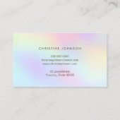 Carte De Visite papillon aux couleurs pastel (Dos)