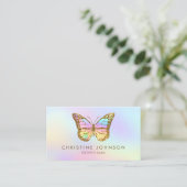 Carte De Visite papillon aux couleurs pastel (Debout devant)