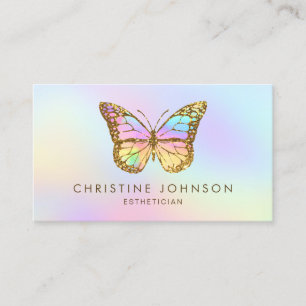 Carte De Visite papillon aux couleurs pastel