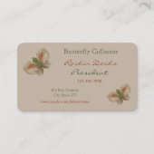 Carte De Visite Papillon blanc à eau (Devant)