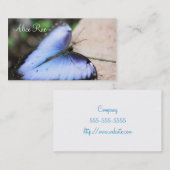 Carte De Visite Papillon bleu (Devant / Derrière)