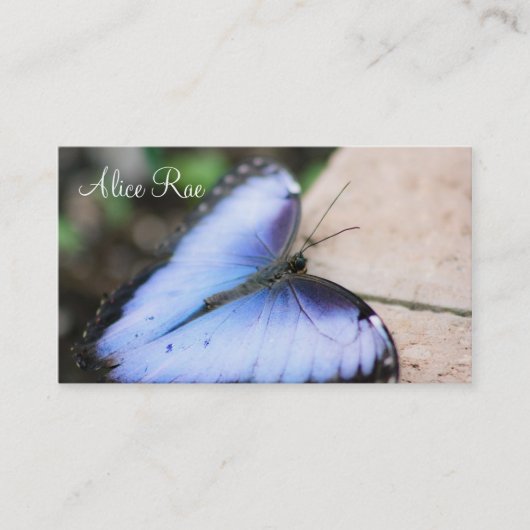 Carte De Visite Papillon bleu (Devant)