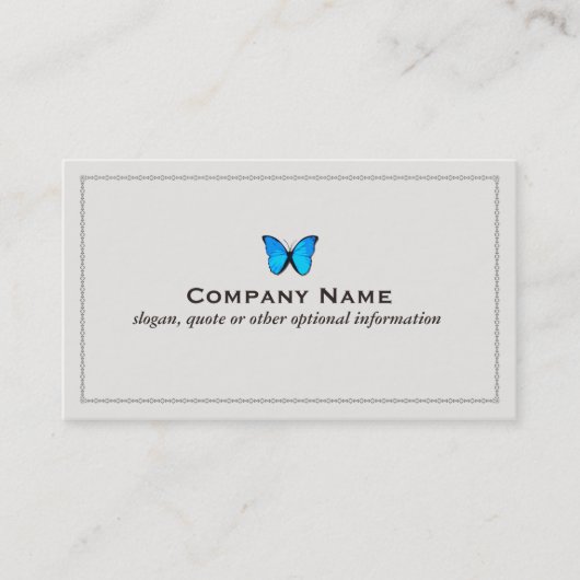 Carte de visite papillon bleu (Devant)