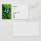 Carte De Visite Papillon bleu (Devant / Derrière)