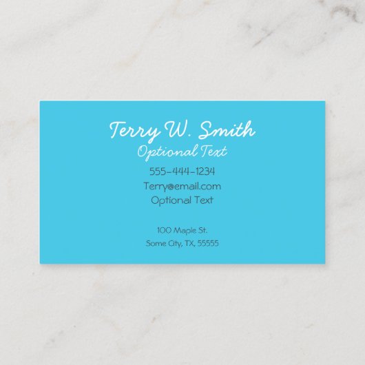 Carte de visite papillon bleu (Dos)