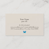 Carte de visite papillon bleu (Dos)