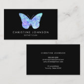 Carte De Visite papillon bleu (Devant / Derrière)