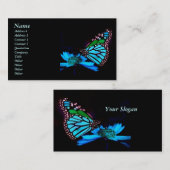 Carte De Visite Papillon bleu clair (Devant / Derrière)