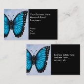 Carte De Visite Papillon bleu de Morpho (Devant / Derrière)