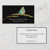 Carte De Visite Papillon bleu Grass (Devant / Derrière)