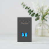 Carte De Visite Papillon bleu turquoise Nature (Debout devant)