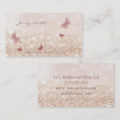 Carte De Visite Papillon bokeh de luxe professionnel (Devant / Derrière)