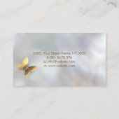 Carte De Visite Papillon chic de luxe d'or sur la nacre (Dos)