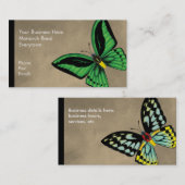 Carte De Visite Papillon de Birdwing de cairns dorsal et ventral (Devant / Derrière)
