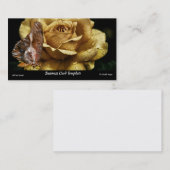 Carte De Visite Papillon de chien Rose d'or (Devant / Derrière)