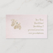 Carte De Visite papillon de feuille d'or (Dos)