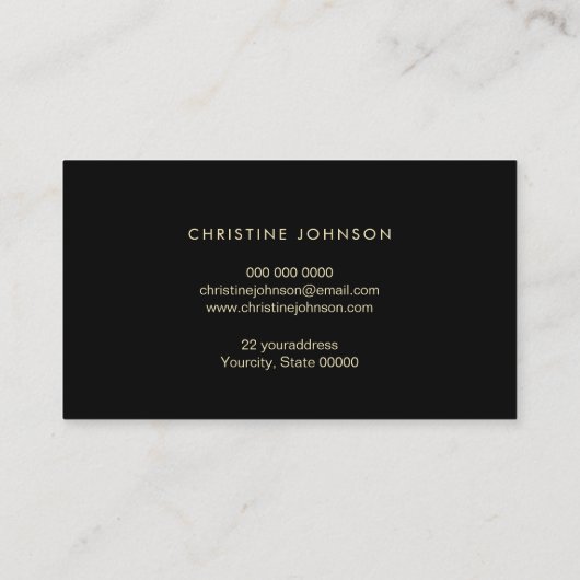 Carte De Visite papillon de feuille d'or (Dos)