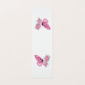 Carte De Visite Papillon de fleurs avec Sakura rose (Extérieur déplié)