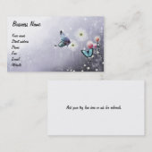 Carte De Visite Papillon de lavande (Devant / Derrière)