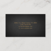 Carte De Visite Papillon de luxe de Shell d'or et d'ormeau (Dos)