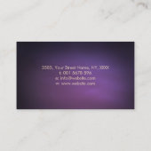 Carte De Visite Papillon de luxe d'or et d'améthyste sur le (Dos)