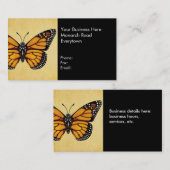 Carte De Visite Papillon de monarque (Devant / Derrière)