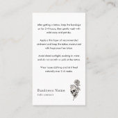 Carte De Visite Papillon de mort Tatouage Instructions de suivi (Dos)