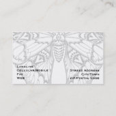 Carte De Visite Papillon de Nouveau d'art (Dos)