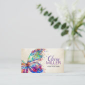 Carte De Visite Papillon de peinture coloré (Debout devant)