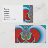 Carte De Visite Papillon de printemps, explosion de couleurs abstr (Devant / Derrière)