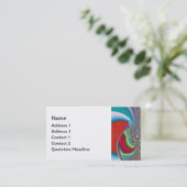 Carte De Visite Papillon de printemps, explosion de couleurs abstr (Debout devant)