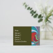 Carte De Visite Papillon de printemps, explosion de couleurs abstr (Debout devant)