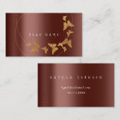 Carte De Visite Papillon d'or Brown Influenceur BLOGUEUR WRITERÙ (Devant / Derrière)