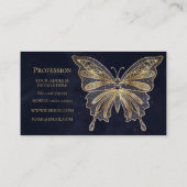 Carte De Visite Papillon d'or esthétique céleste (Dos)