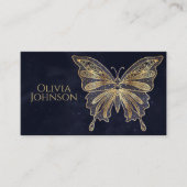 Carte De Visite Papillon d'or esthétique céleste (Devant)