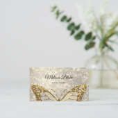 carte de visite papillon doré (Debout devant)