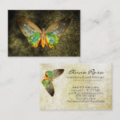 Carte De Visite ** Papillon doré doré Parties scintillant d'or mys (Devant / Derrière)