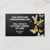 Carte De Visite Papillon doré Morpho dans l'obscurité (Dos)