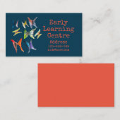 Carte de visite papillon du centre d'apprentissage (Devant / Derrière)