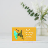 Carte de visite papillon du centre d'apprentissage (Debout devant)