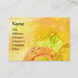 CARTE DE VISITE PAPILLON EN OR JAUNE VERT ROUGE BRUN ÉTOILES