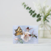 Carte De Visite Papillon et colibris (Debout devant)