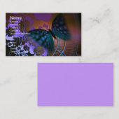 Carte De Visite Papillon et fleurs (Devant / Derrière)